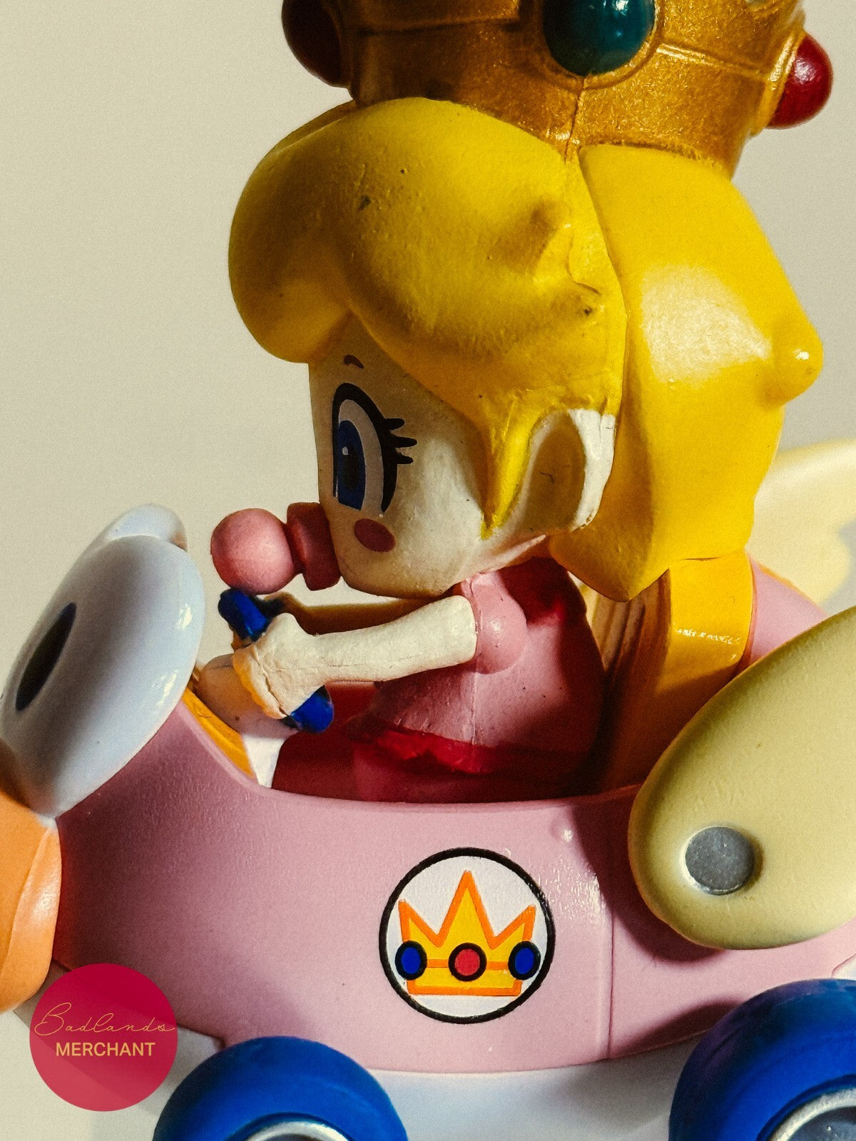 Mario Kart Baby Peach Super Mario Bros. Pull Back Car Toy Mini Figure