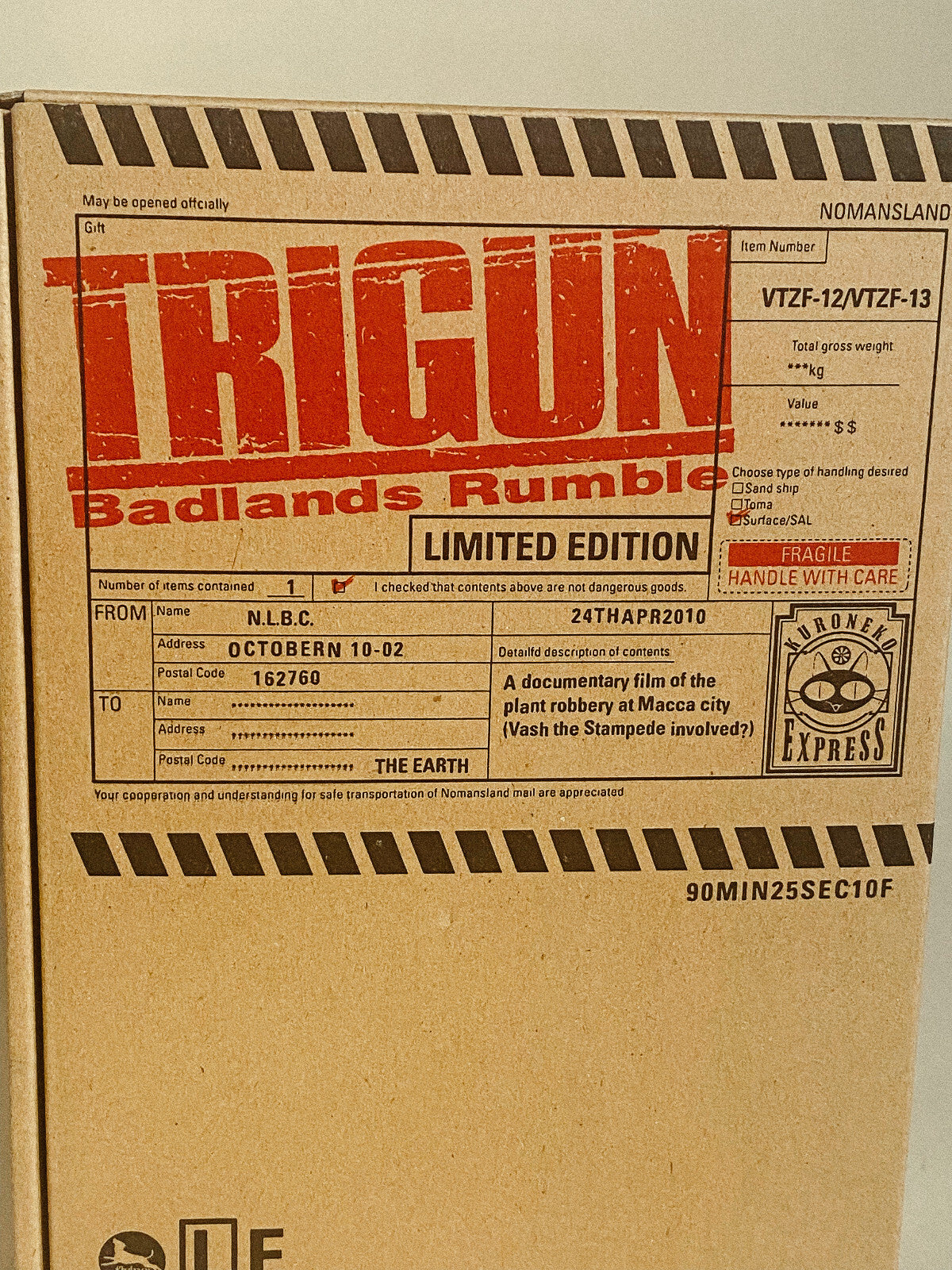 Trigun Badlands Rumble Blu-Ray Japanese Limited Edition DVD