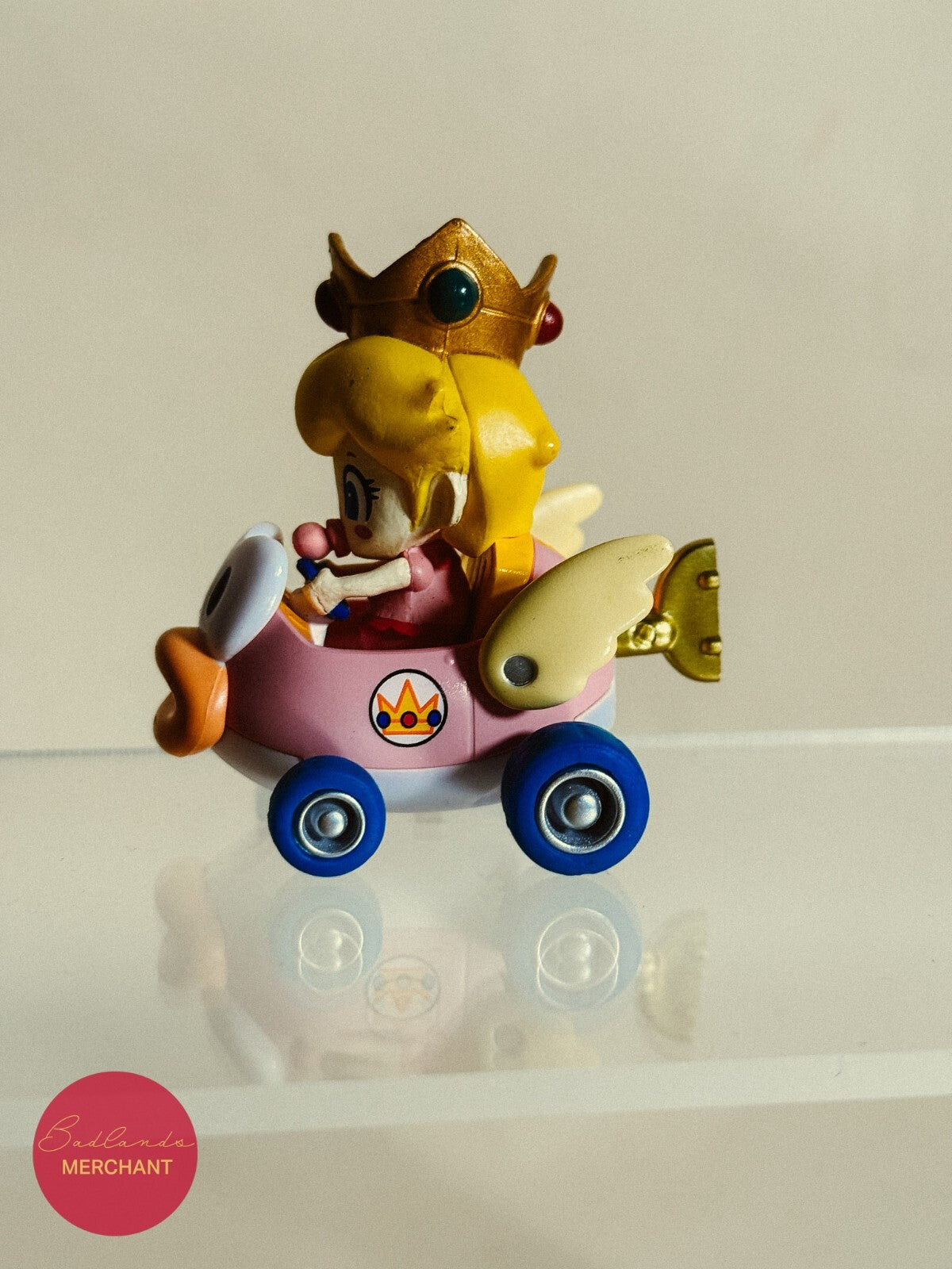 Mario Kart Baby Peach Super Mario Bros. Pull Back Car Toy Mini Figure