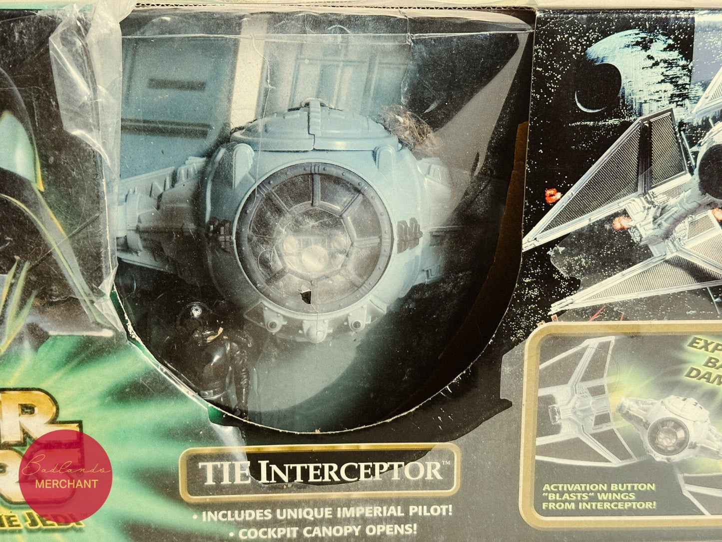 Hasbro 2001 Star Wars Power of the Jedi TIE Interceptor Vehicle Figure