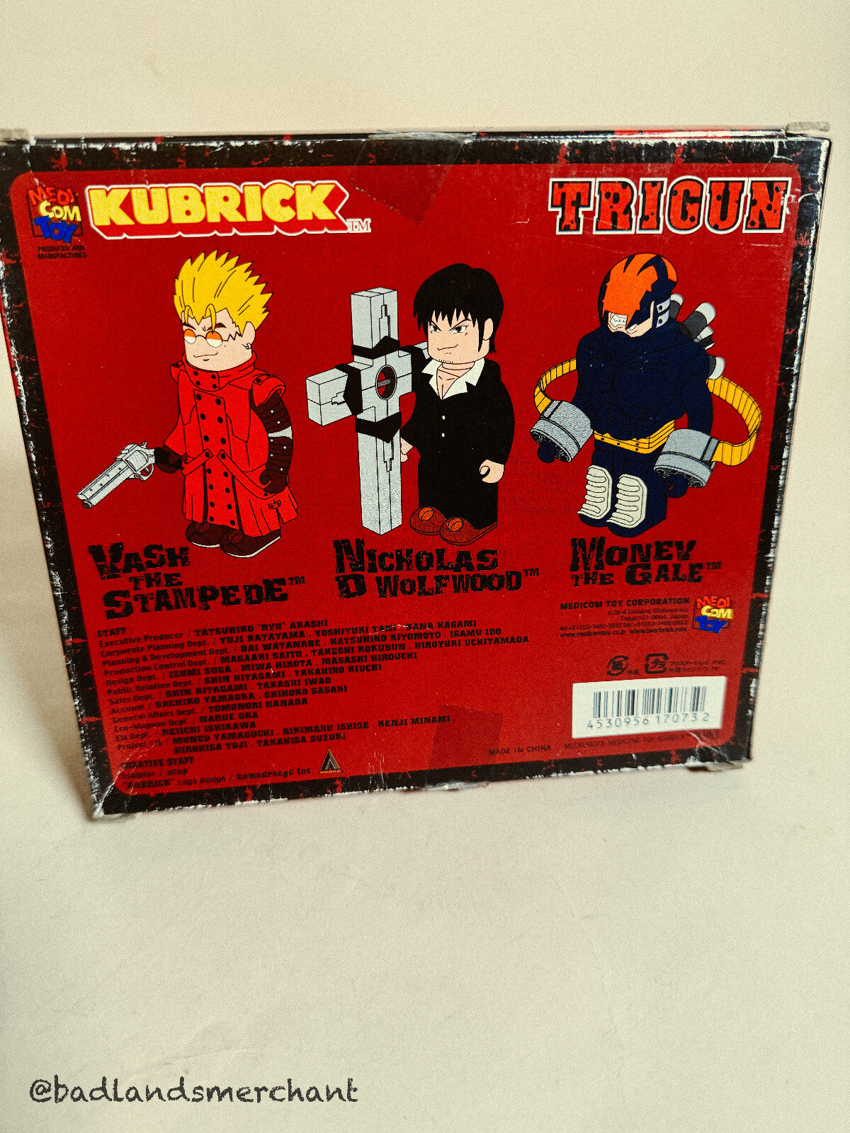 Trigun Kubrick Mini 3 Figures Set Vash Medicom Toy