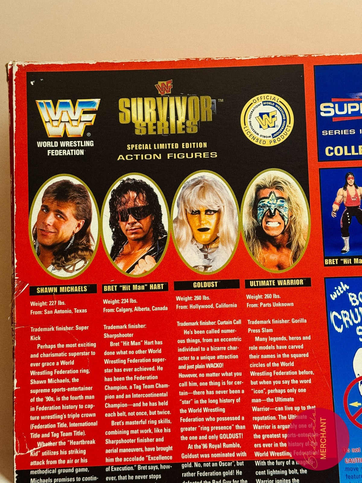 1996 WWF Jakks Survivor Series Box Set Shawn Michaels Bret Hart Goldust Warrior