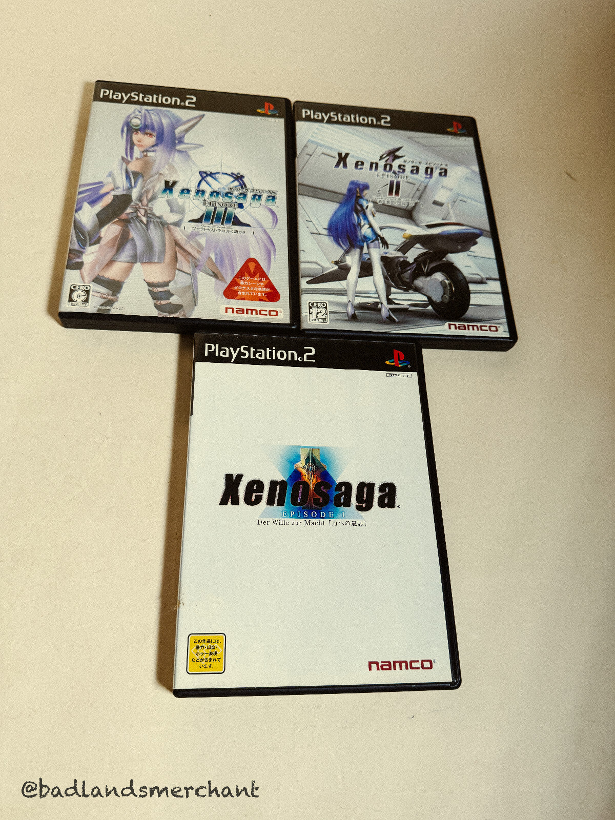 Xenosaga 1 2 3 I II III Lot - PS2 Japan