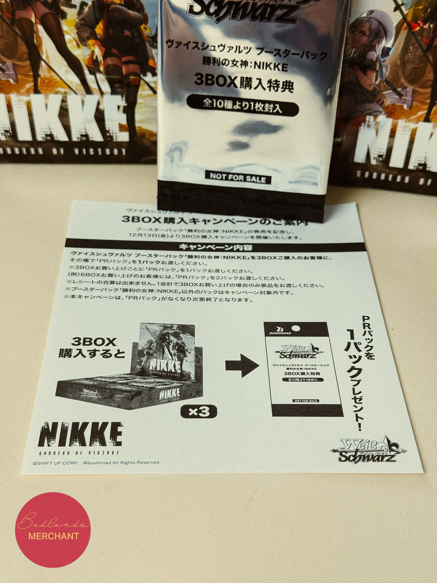 Weiss Schwarz Goddess of Victory NIKKE Booster Box Japanese 3 PACK