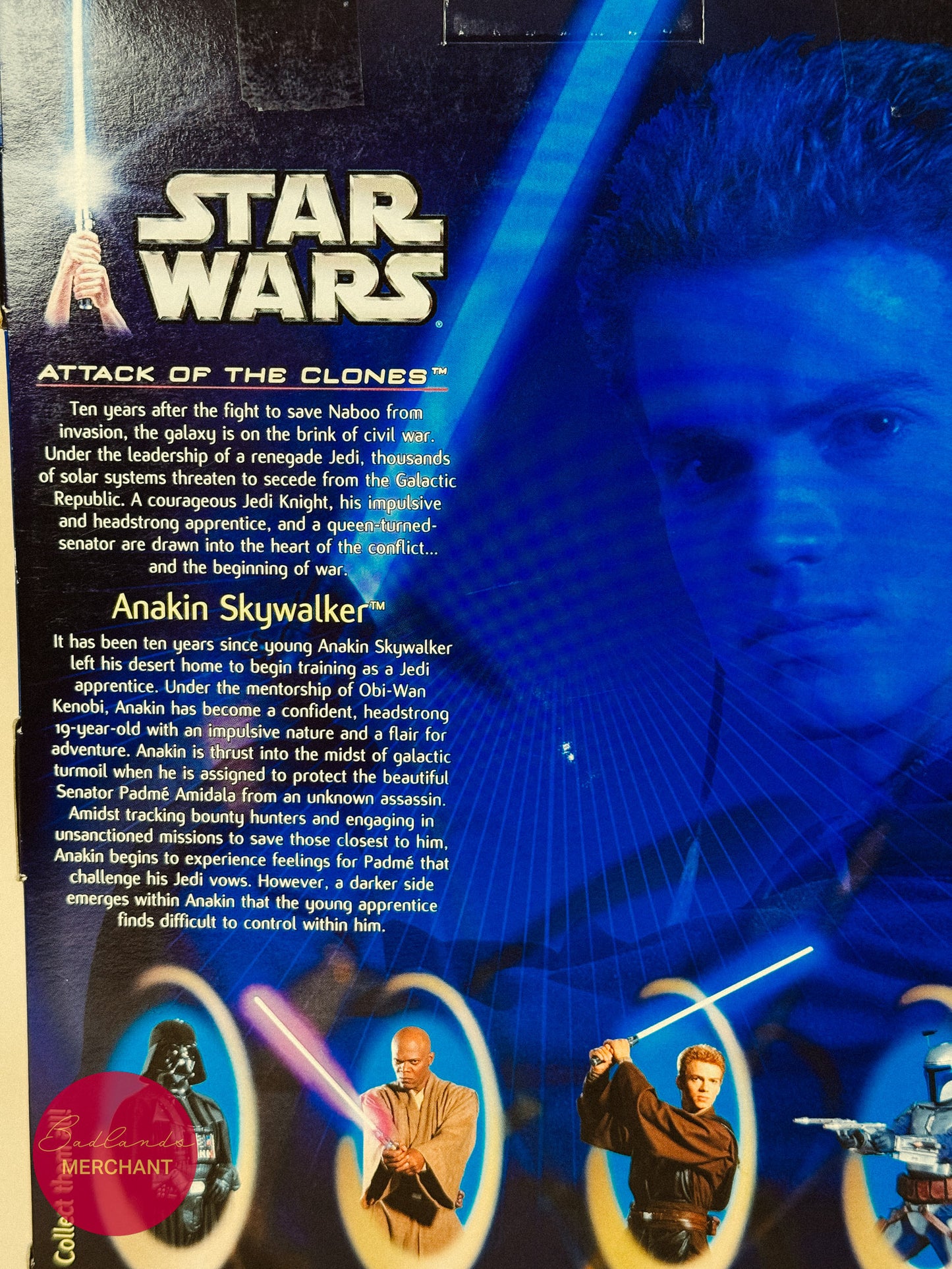 2002 Hasbro Star Wars Attack Of The Clones 12” Anakin Skywalker