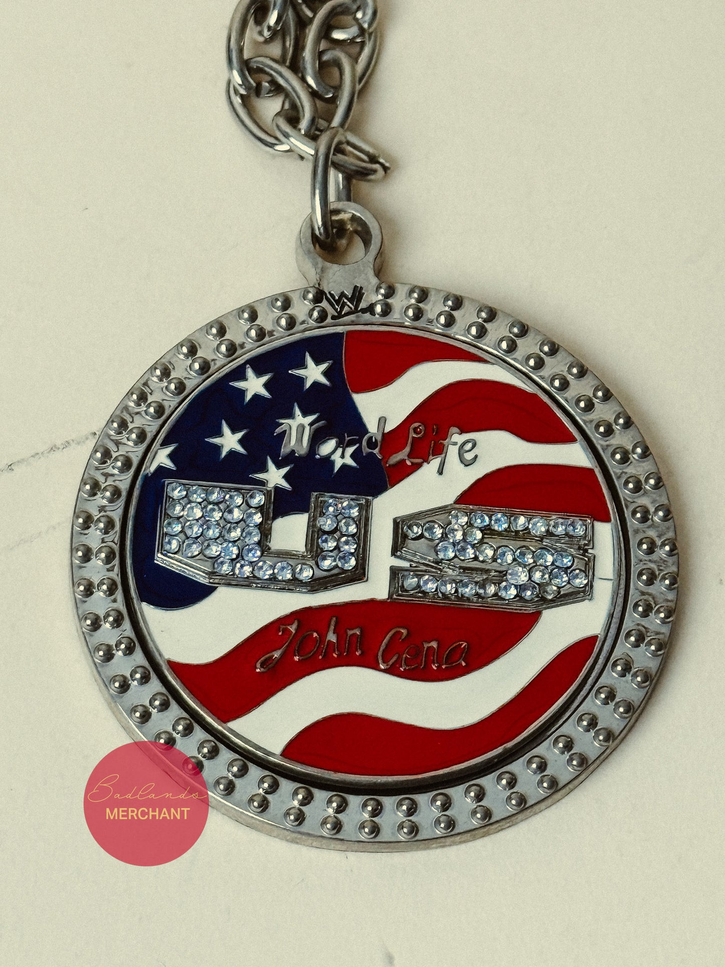 John Cena 2005 WWE Word Life US Spin Pendant Rare
