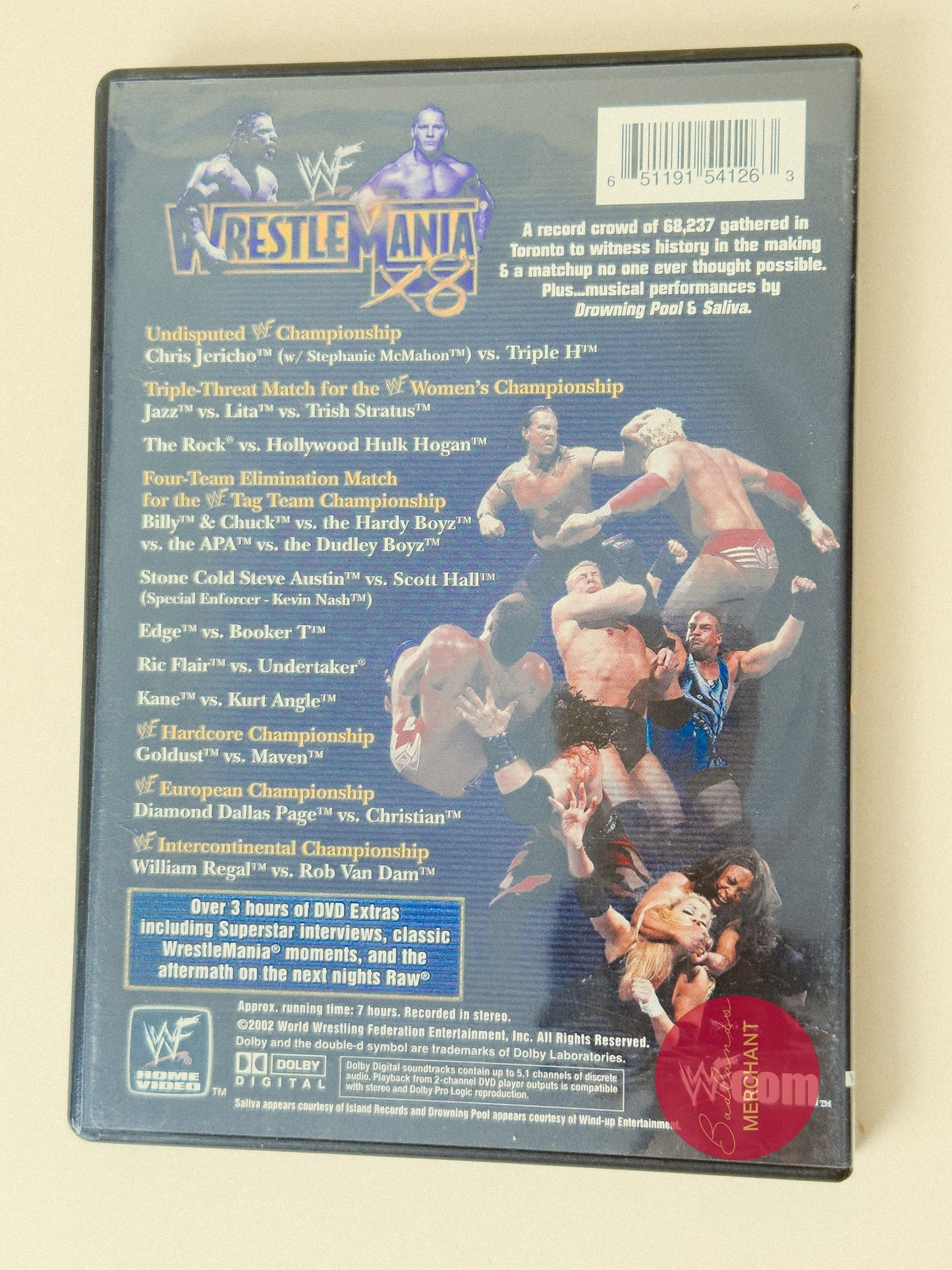 WrestleMania 18 DVD, 2002 WWE Wrestlemania X8