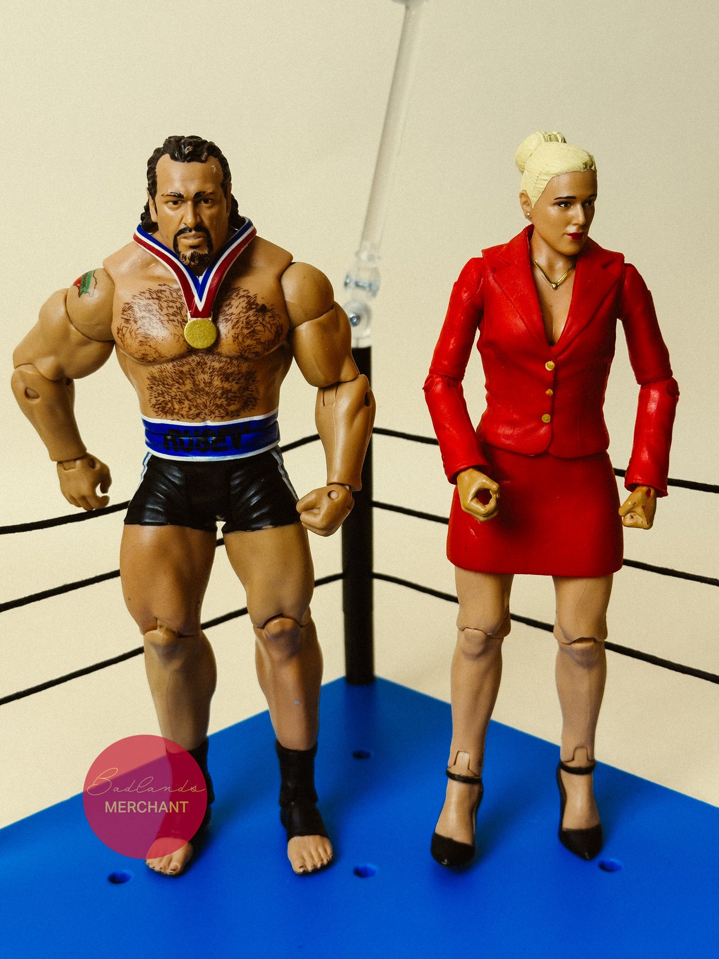 WWE Mattel Basic Battle Pack Lana and Rusev Figures