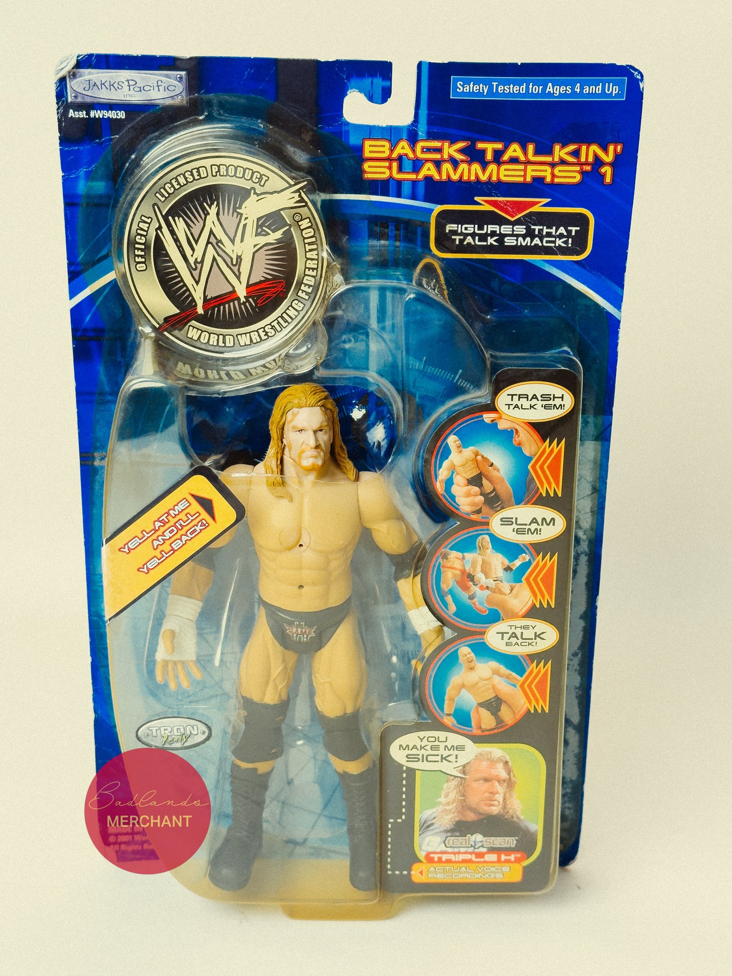Triple H WWF Back Talkin' Crushers 3 Wrestlemania XVII WWE Jakks