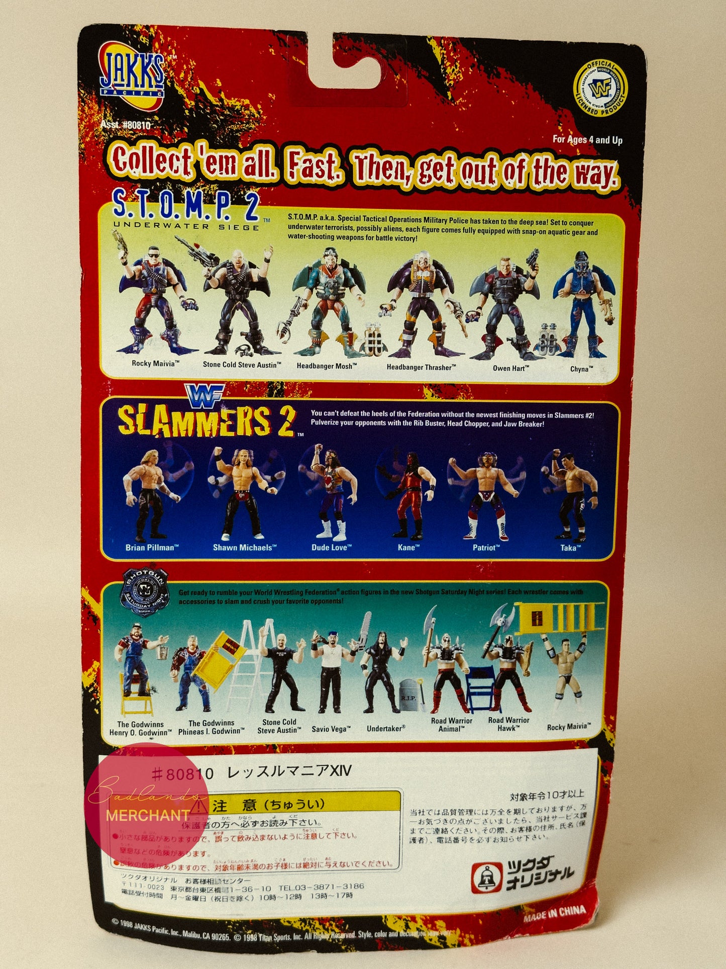 WWF WrestleMania XIV Headbanger Mosh Trasher Figure Set
