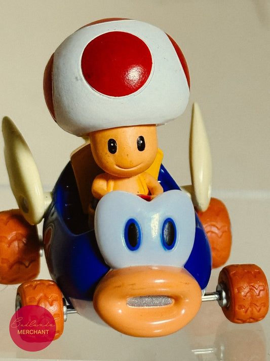 Nintendo Mario Kart Toad Pull Back Car Mini Figure