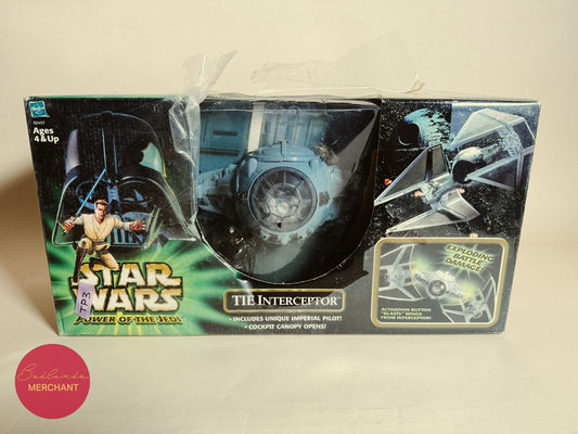 Hasbro 2001 Star Wars Power of the Jedi TIE Interceptor Vehicle Figure