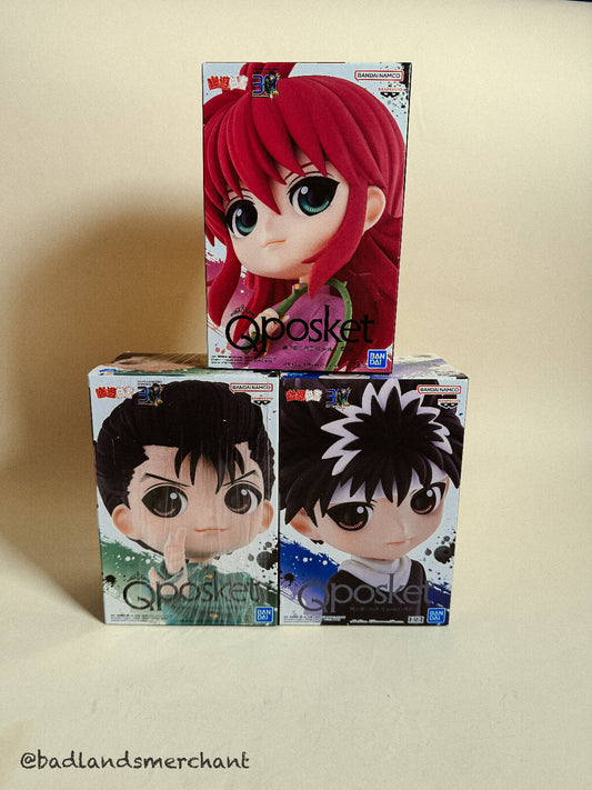 Q Posket Yu Yu Hakusho Yusuke Kurama Hiei Figure Lot 3