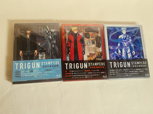 Trigun Stampede Vol.1 Vol.2 Vol.3 Blu-ray Set First Limited Edition