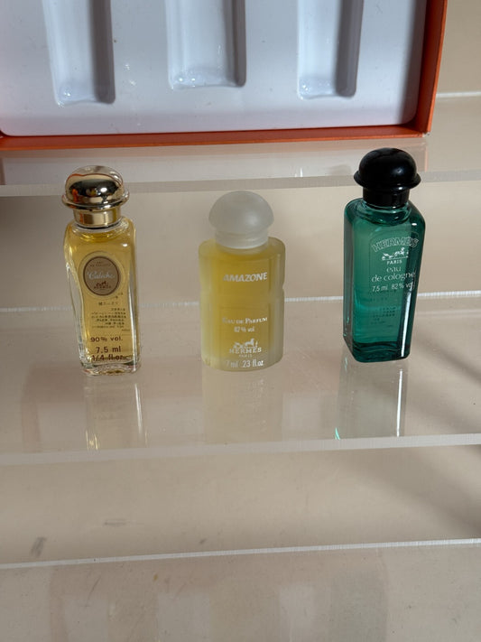 Hermes 3 Set Caleche Amazone Eau De Toilette Cologne Fragrance .25 oz/7.5 ml