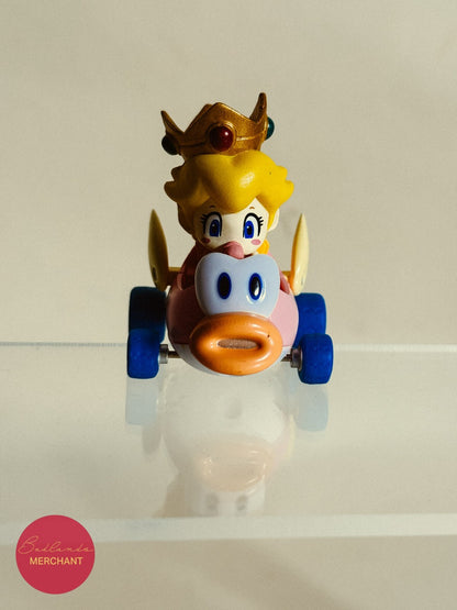Mario Kart Baby Peach Super Mario Bros. Pull Back Car Toy Mini Figure
