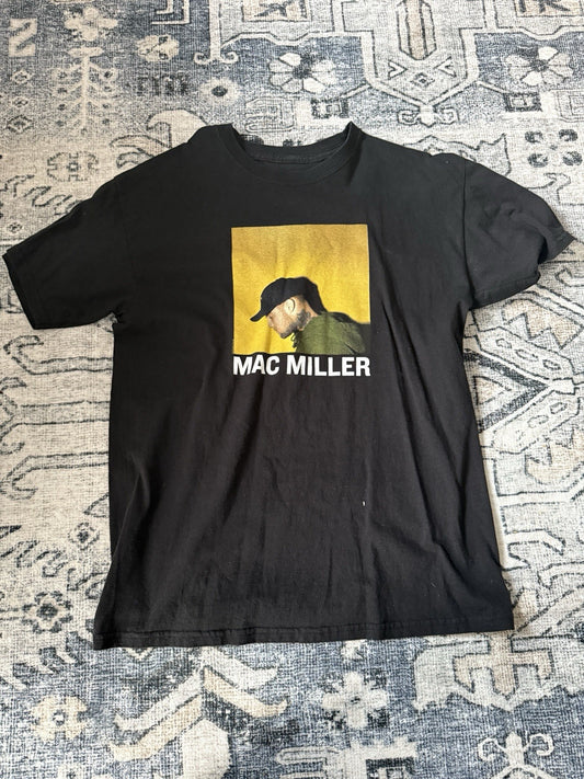 Mac Miller Side Profile T Shirt Mens Size Medium Black