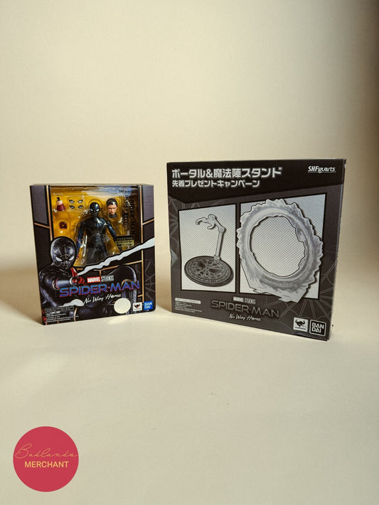 S.H.Figuarts Spider-Man No Way Home Black & Gold Suit Portal Magic Circle Stand