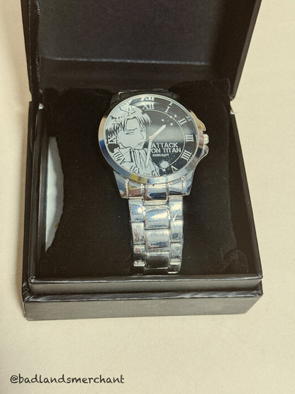 Attack on Titan Levi Ackerman Metal Watch Wristwatch Japan Anime