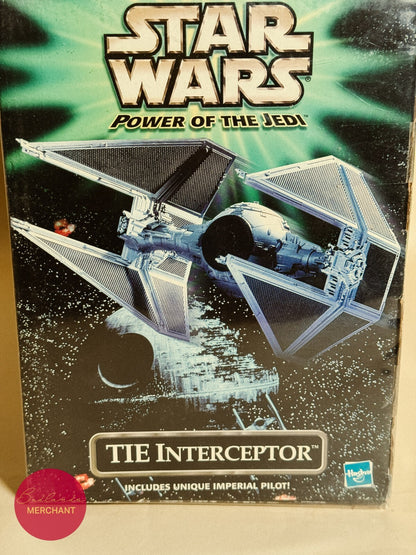 Hasbro 2001 Star Wars Power of the Jedi TIE Interceptor Vehicle Figure