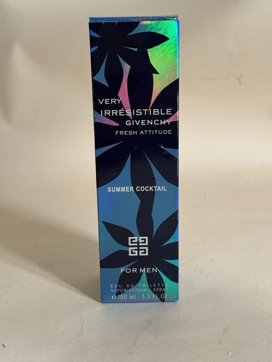 Very Irresistible Fresh Attitude Givenchy Spray Men 3.3oz/100ml Summer Cocktail
