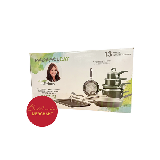 Rachael Ray Create Delicious Enameled Aluminum Nonstick Cookware 13 Piece Set