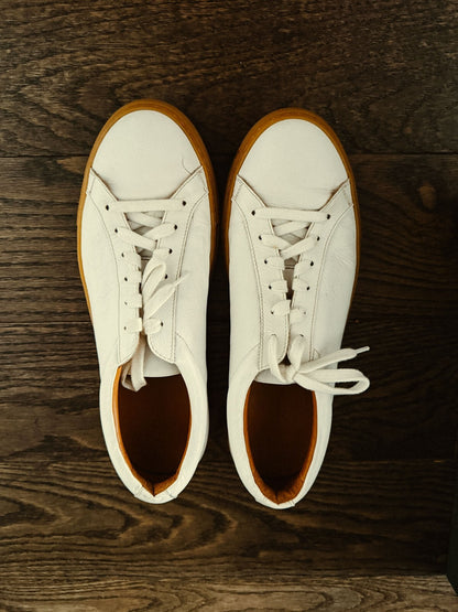 Archibald London Wine Leather SF-01 Italy Handmade Low Top Sneakers 40EU 7US