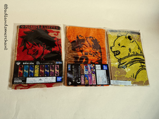Bandai One Piece Ichiban Kuji Towel 3 Set Type