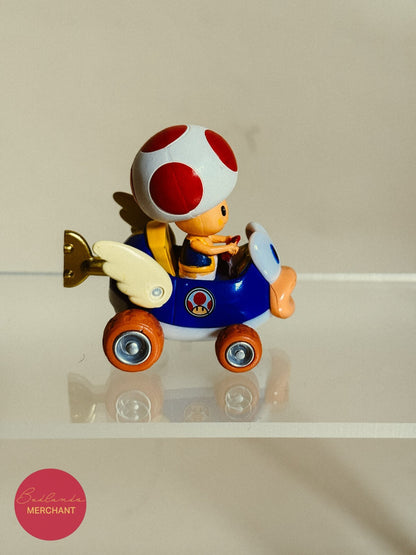 Nintendo Mario Kart Toad Pull Back Car Mini Figure