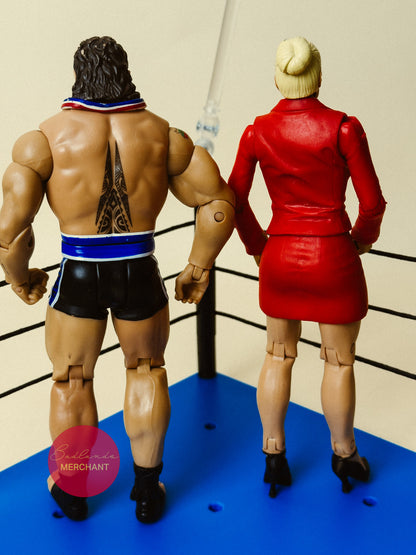WWE Mattel Basic Battle Pack Lana and Rusev Figures