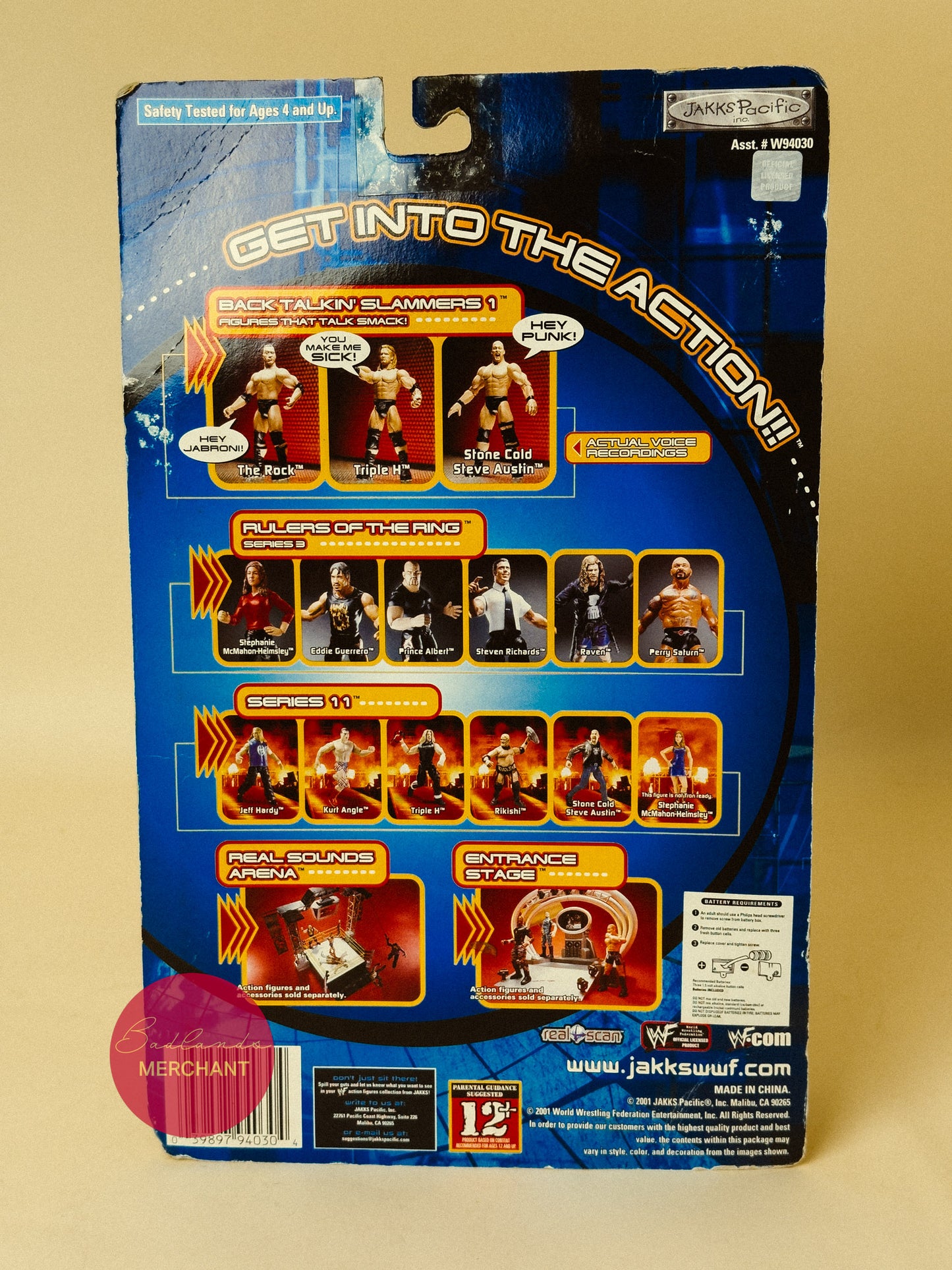 Triple H WWF Back Talkin' Crushers 3 Wrestlemania XVII WWE Jakks
