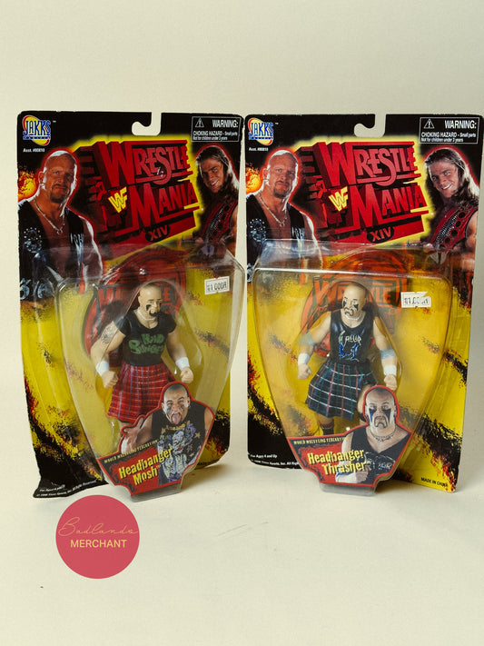 WWF WrestleMania XIV Headbanger Mosh Trasher Figure Set